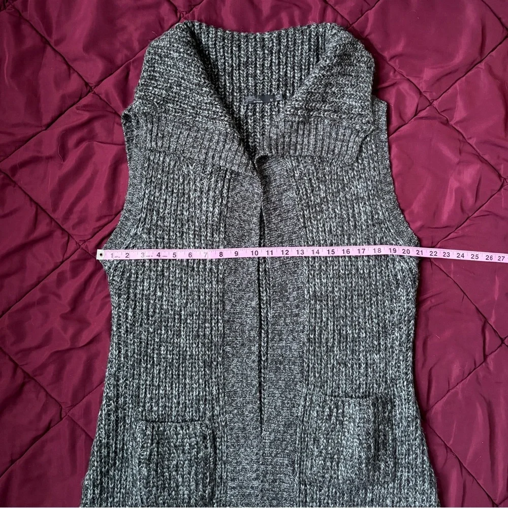 Prana Thalia wool blend black dark gray grey duster sweater - Picture 14 of 16